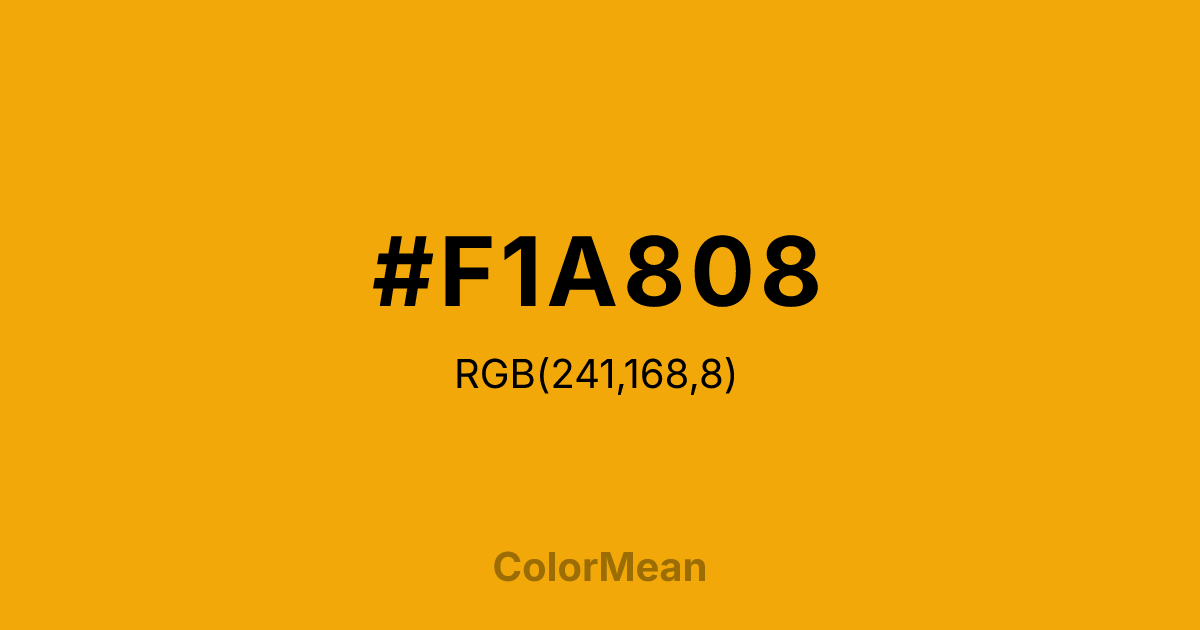 #F1A808 color swatch