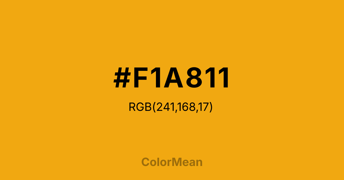 #F1A811 color swatch