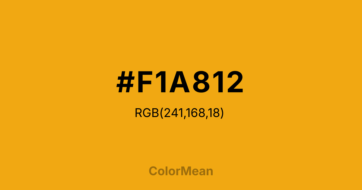 #F1A812 color swatch
