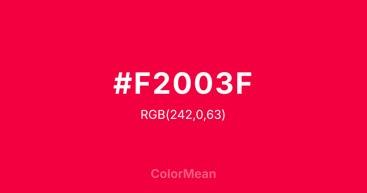 #F2003F color swatch