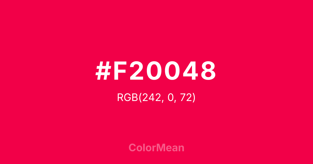#F20048 color swatch