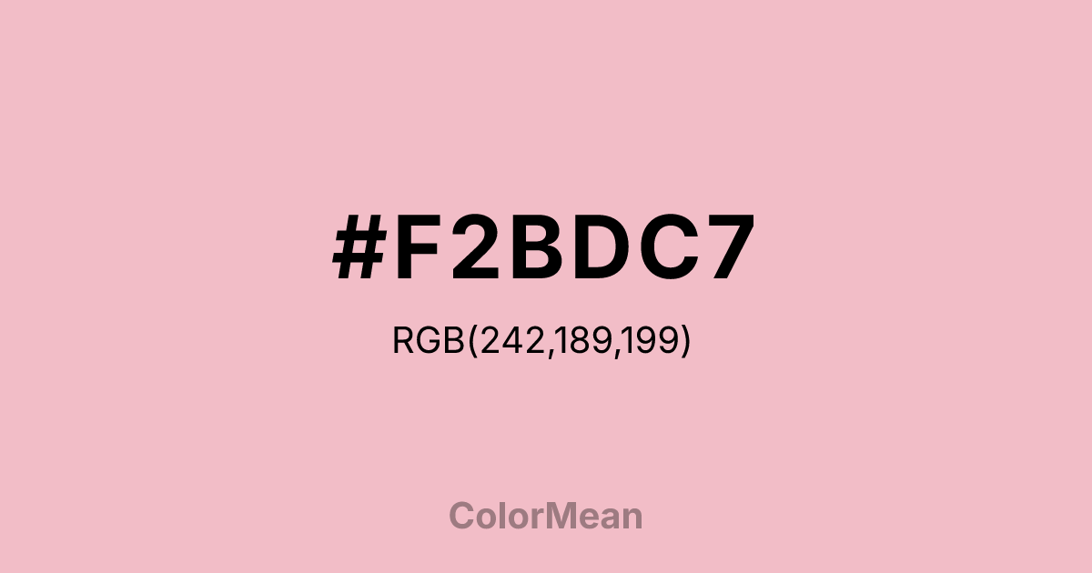 #F2BDC7 color swatch