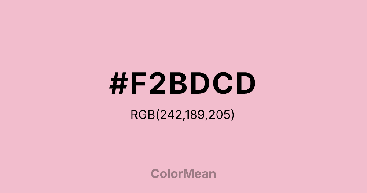 #F2BDCD color swatch