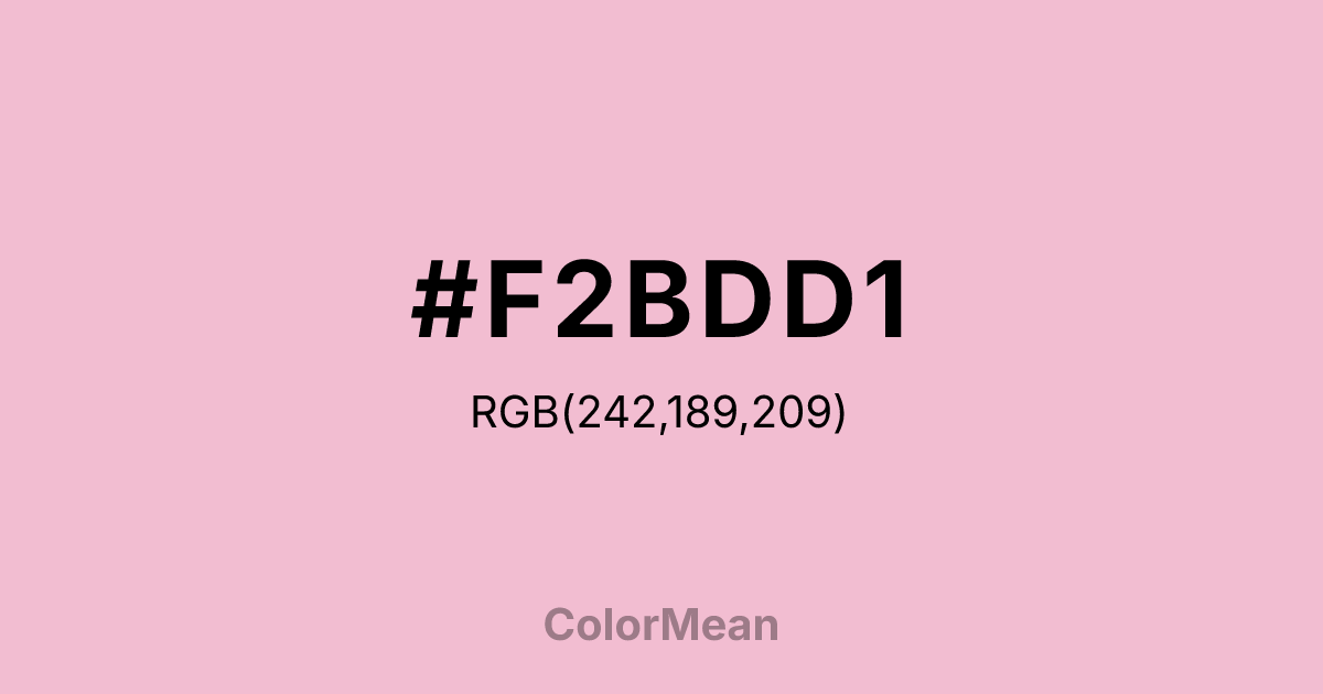 #F2BDD1 color swatch