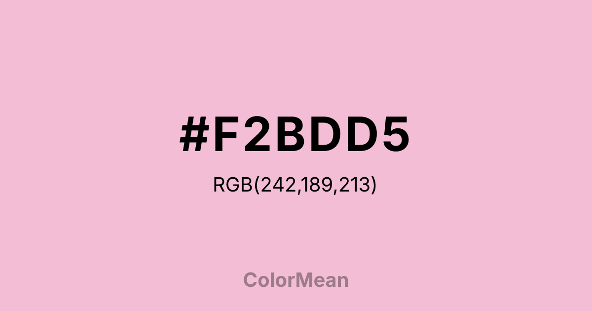 #F2BDD5 color swatch
