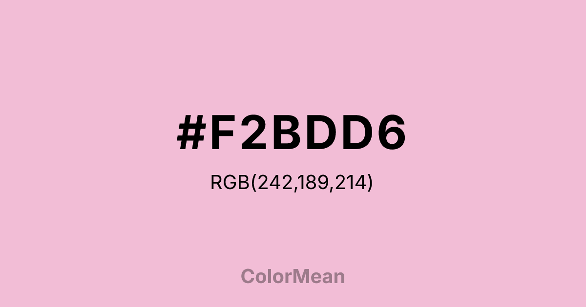 #F2BDD6 color swatch