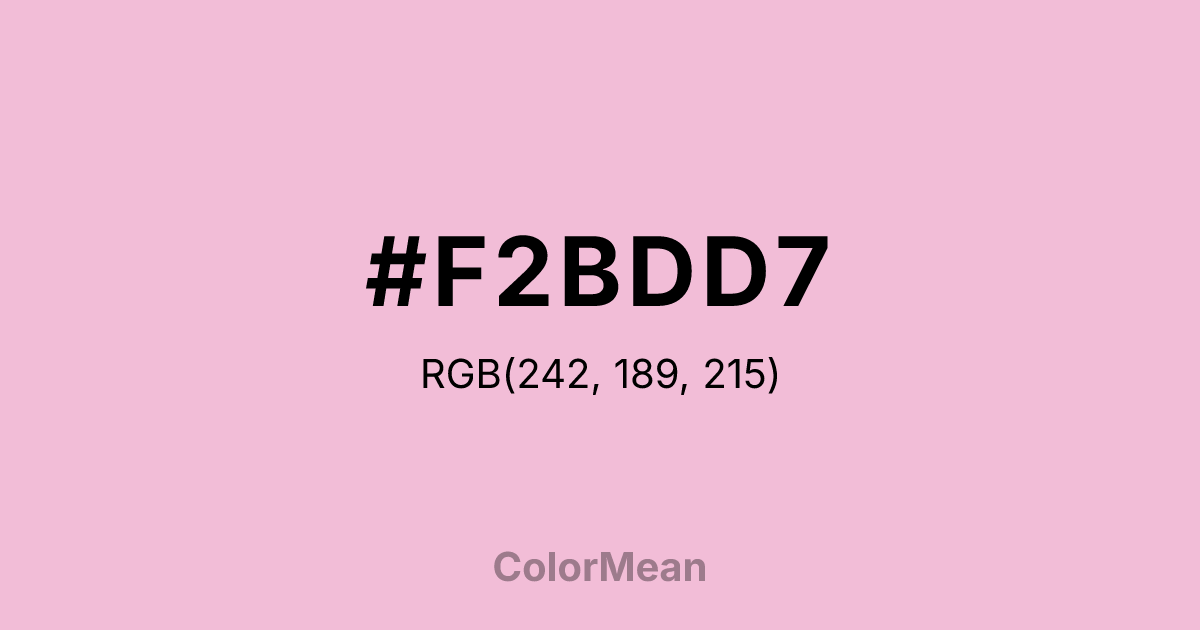 #F2BDD7 color swatch