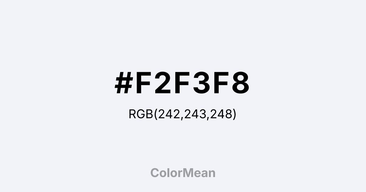 #F2F3F8 color swatch