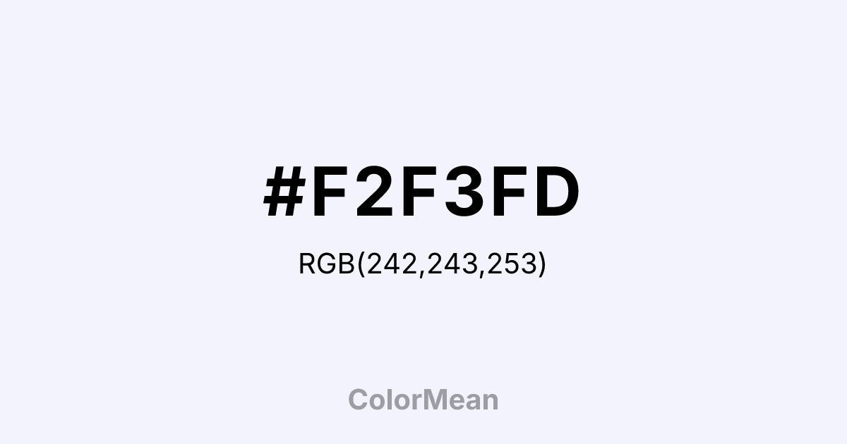 #F2F3FD color swatch