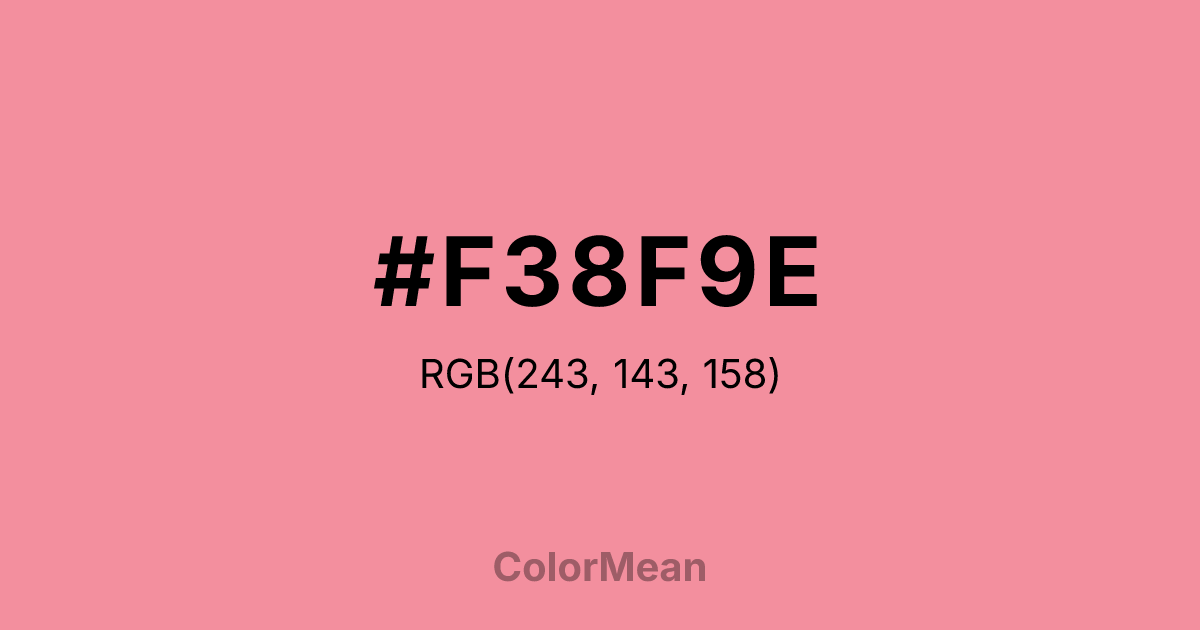 #F38F9E color swatch