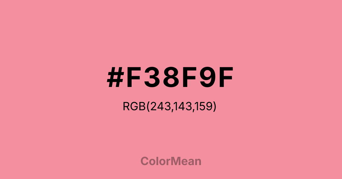 #F38F9F color swatch
