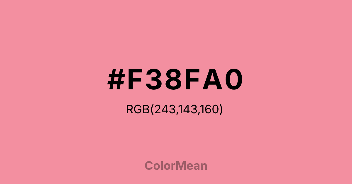 #F38FA0 color swatch