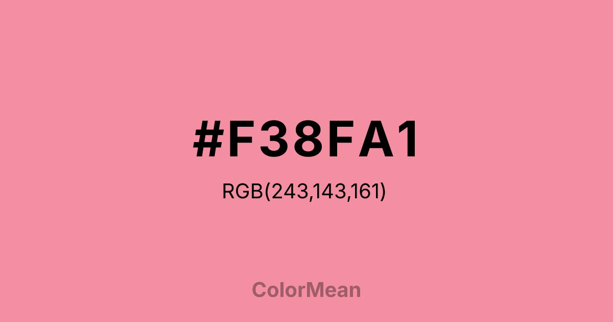 #F38FA1 color swatch