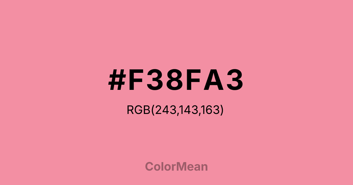 #F38FA3 color swatch