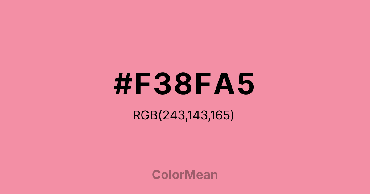 #F38FA5 color swatch