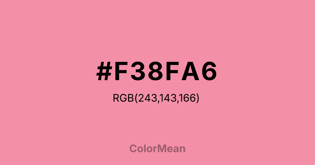 #F38FA6 color swatch