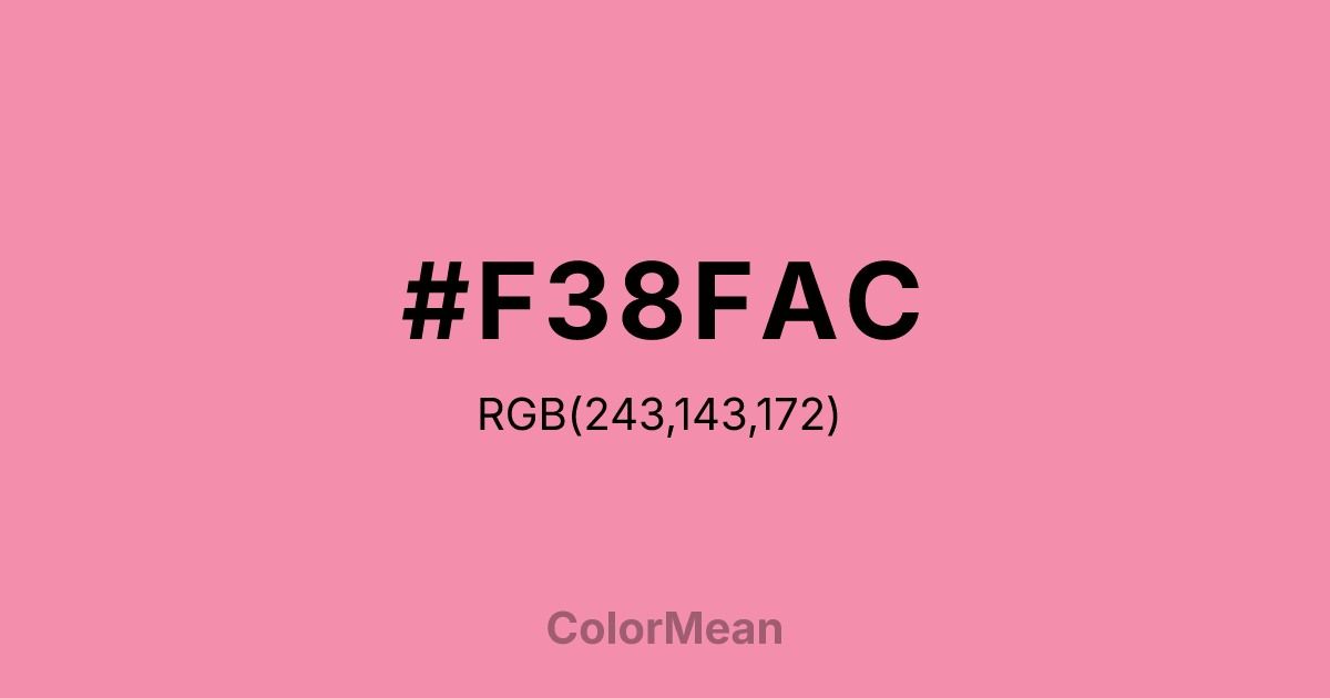 #F38FAC color swatch