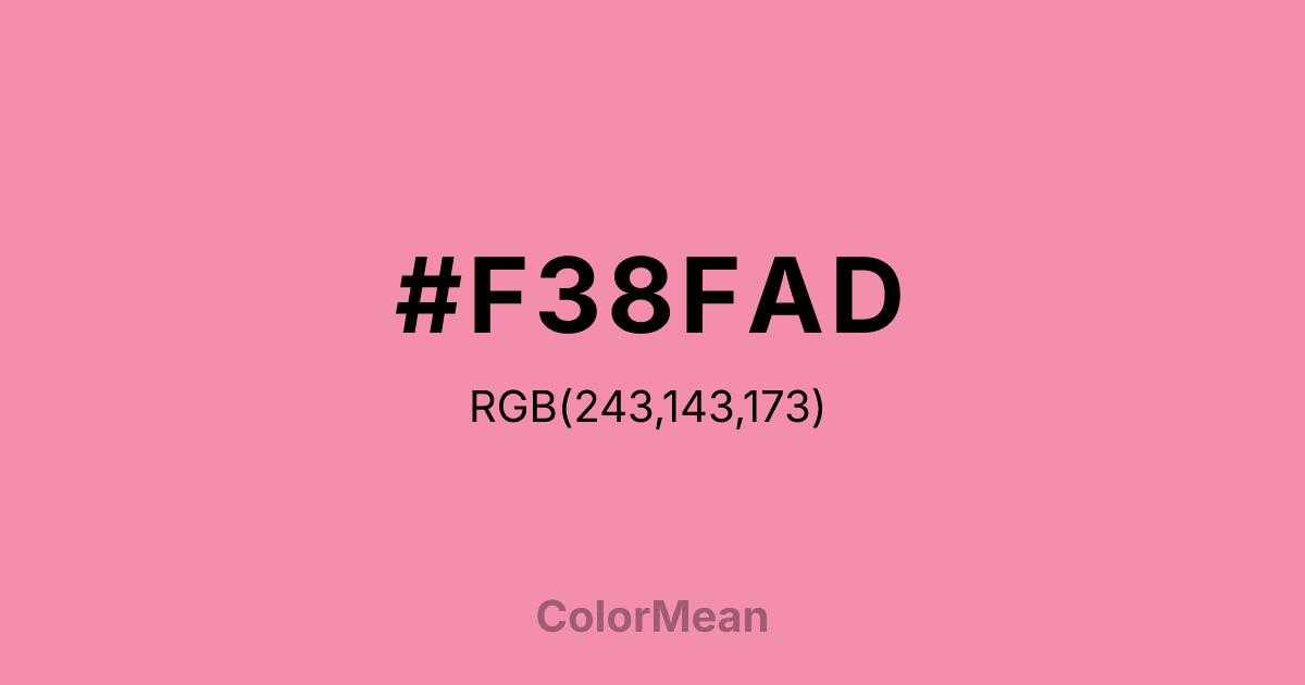#F38FAD color swatch