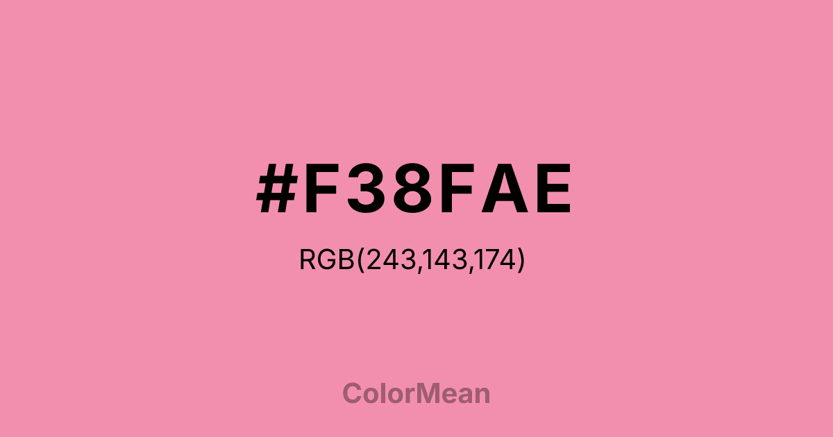 #F38FAE color swatch