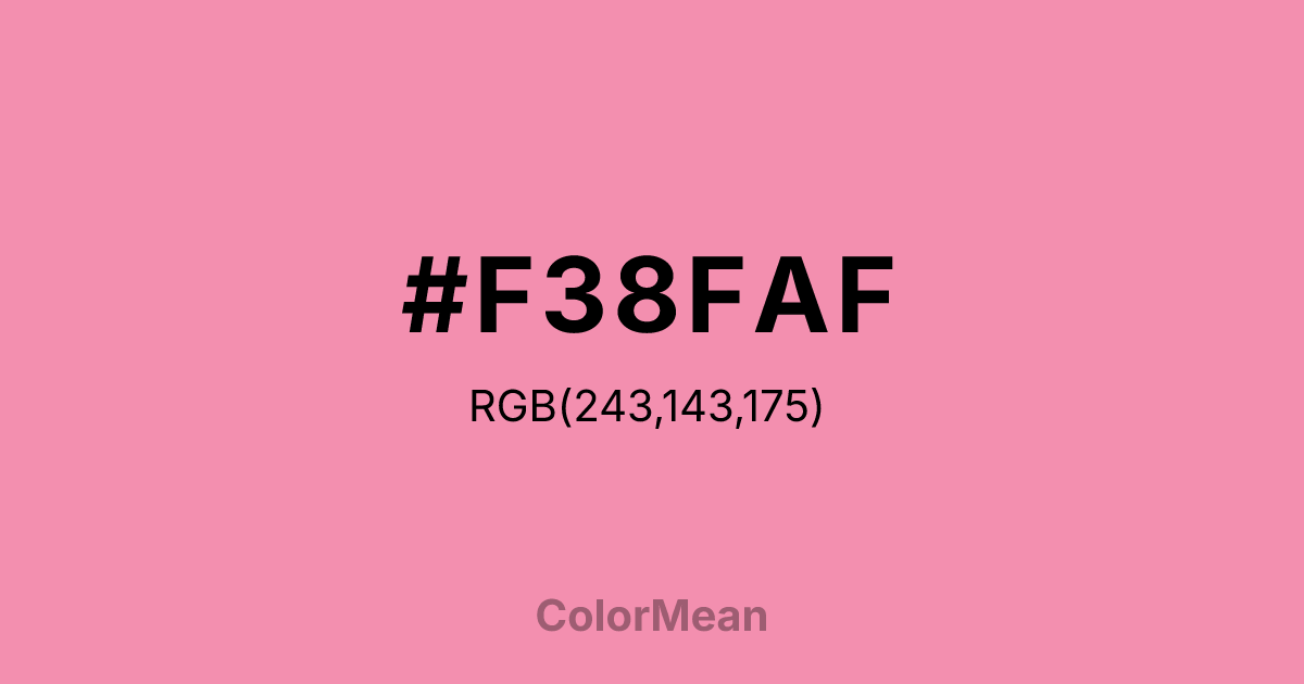 #F38FAF color swatch