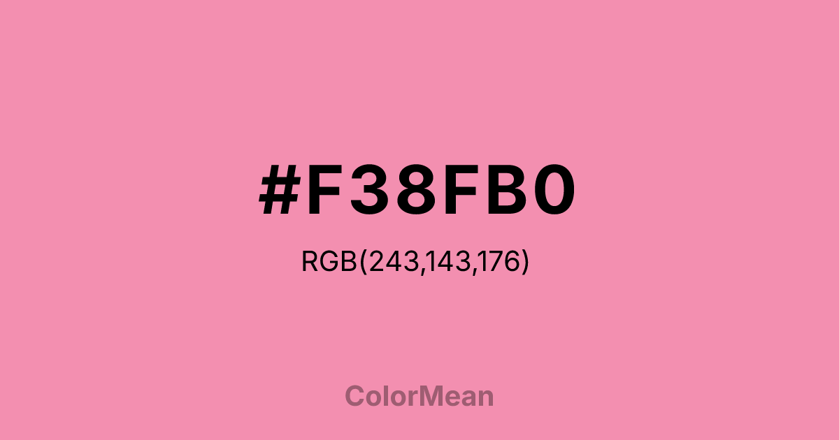 #F38FB0 color swatch