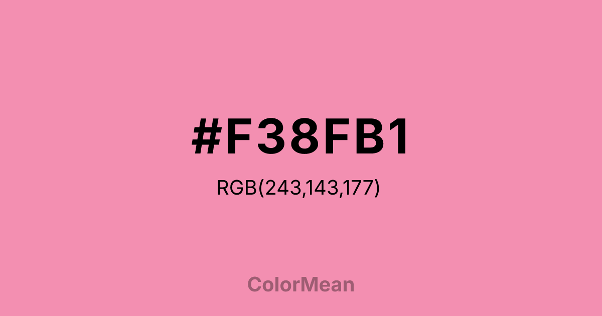 #F38FB1 color swatch
