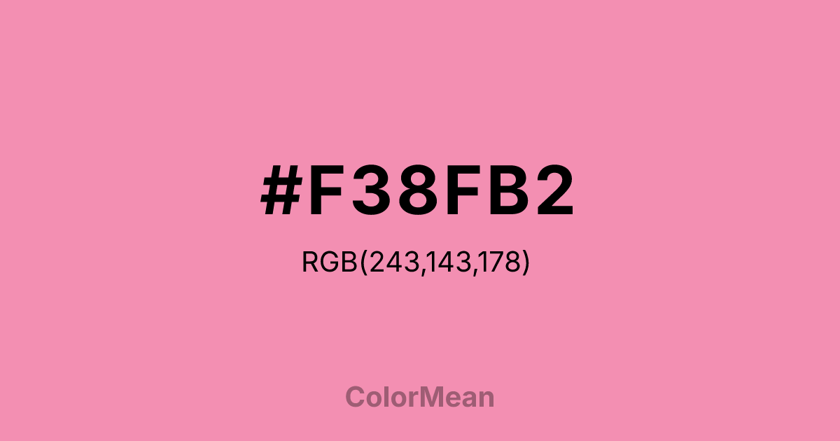 #F38FB2 color swatch