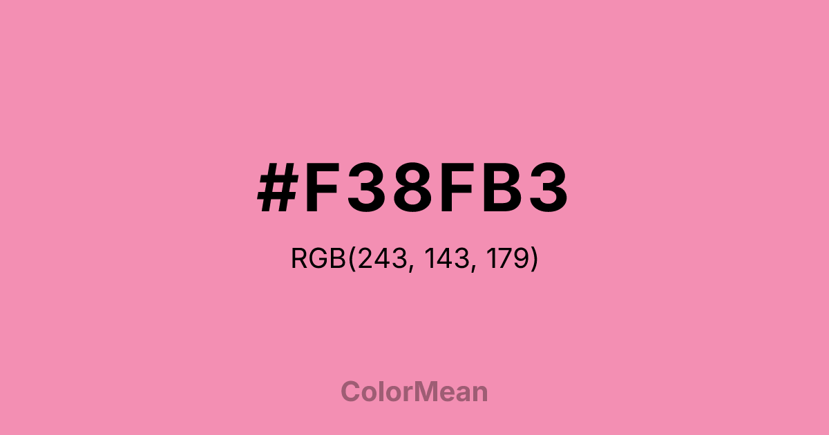 #F38FB3 color swatch