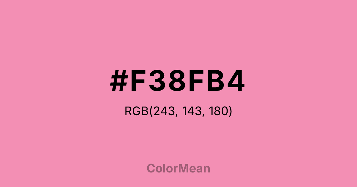 #F38FB4 color swatch