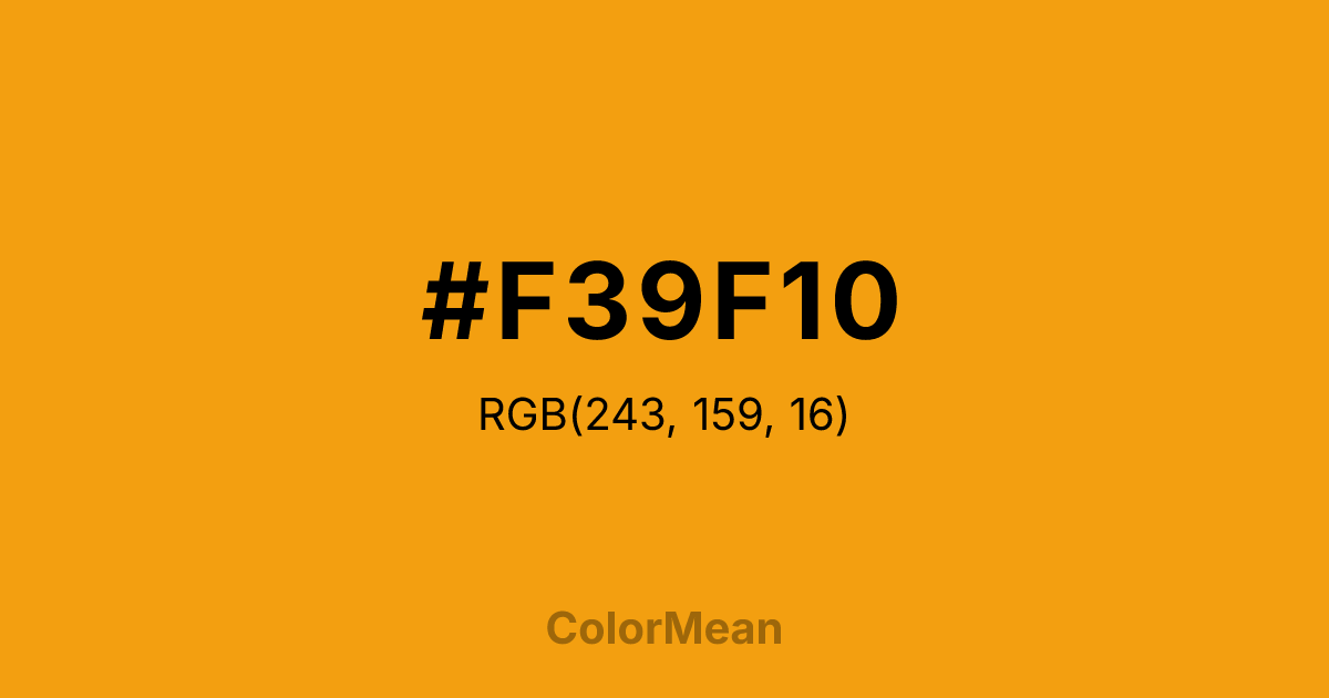 #F39F10 color swatch
