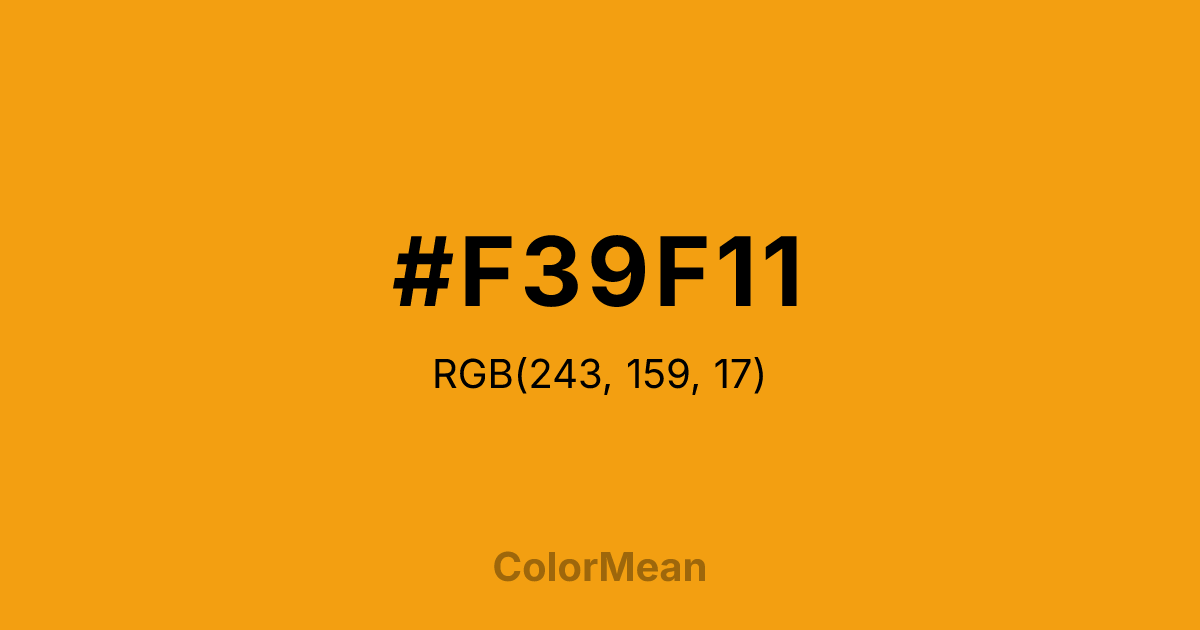 #F39F11 color swatch