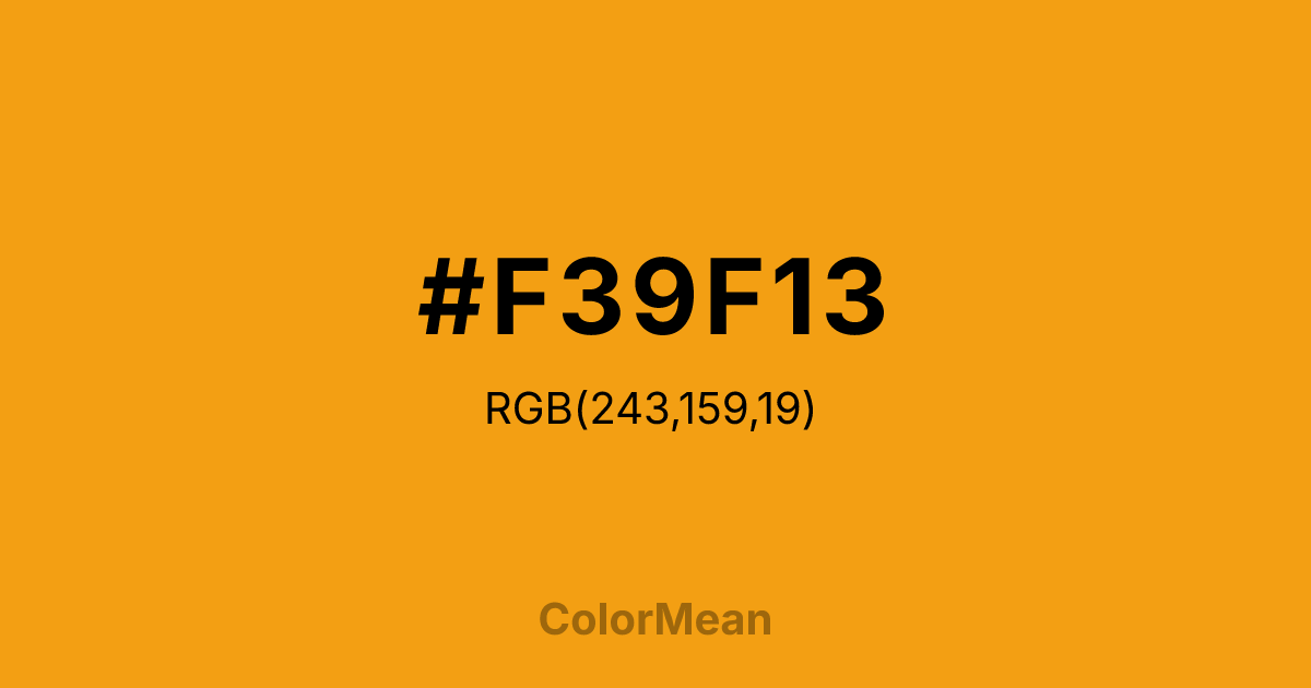 #F39F13 color swatch