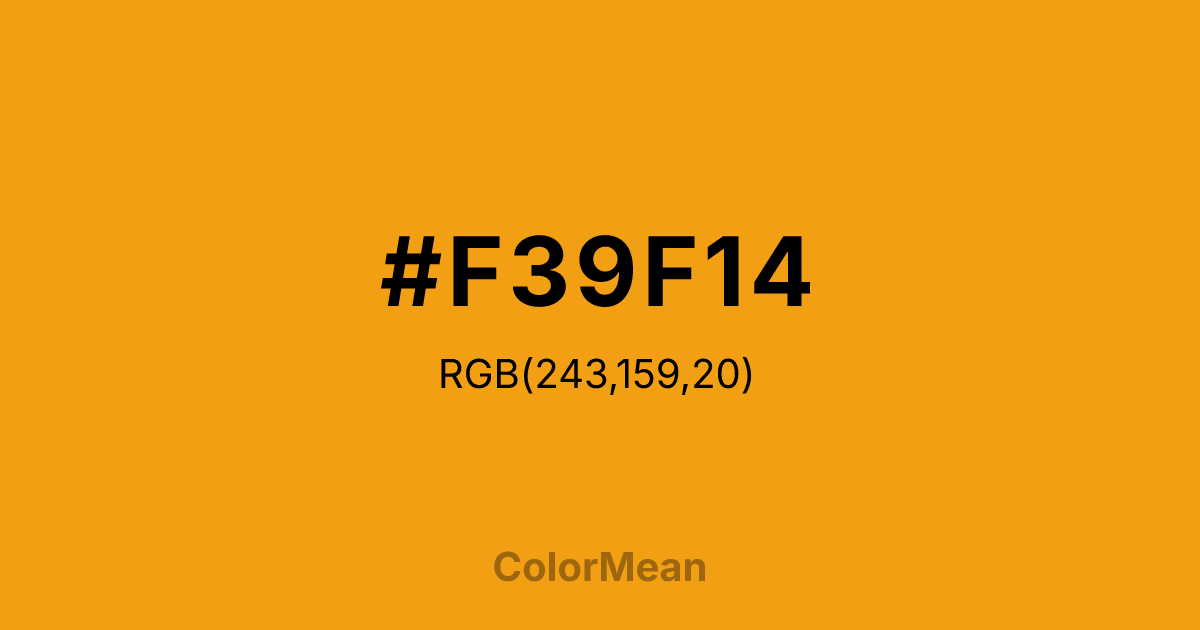 #F39F14 color swatch