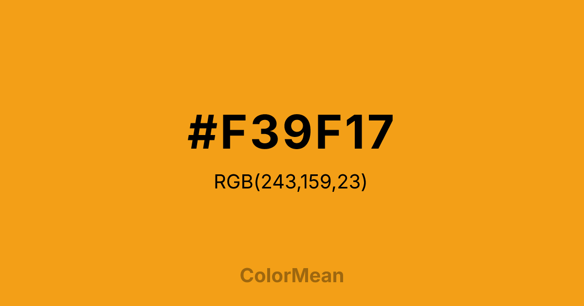 #F39F17 color swatch