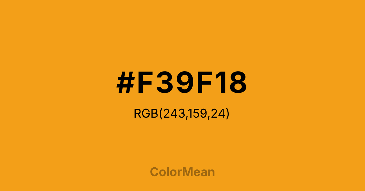 #F39F18 color swatch