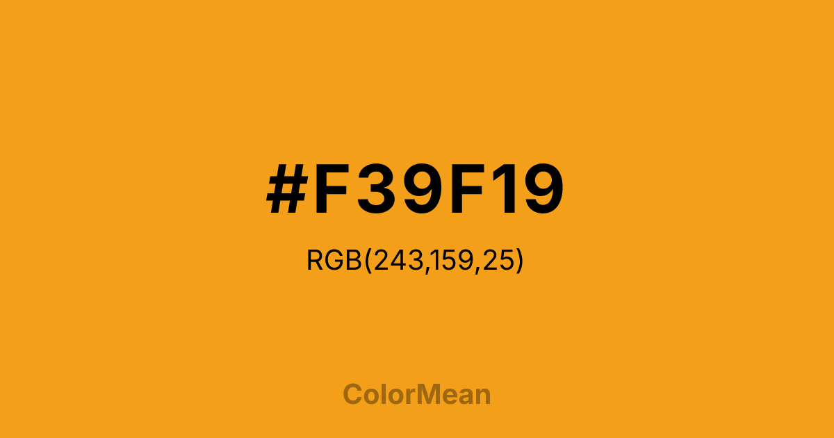 #F39F19 color swatch