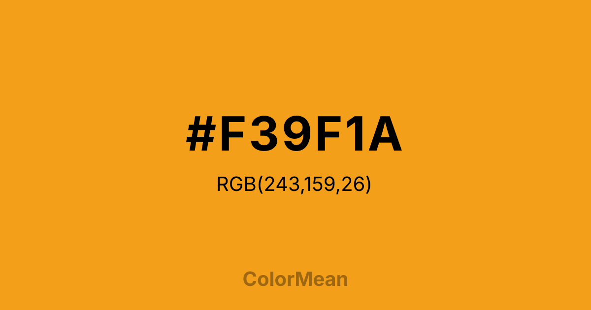 #F39F1A color swatch