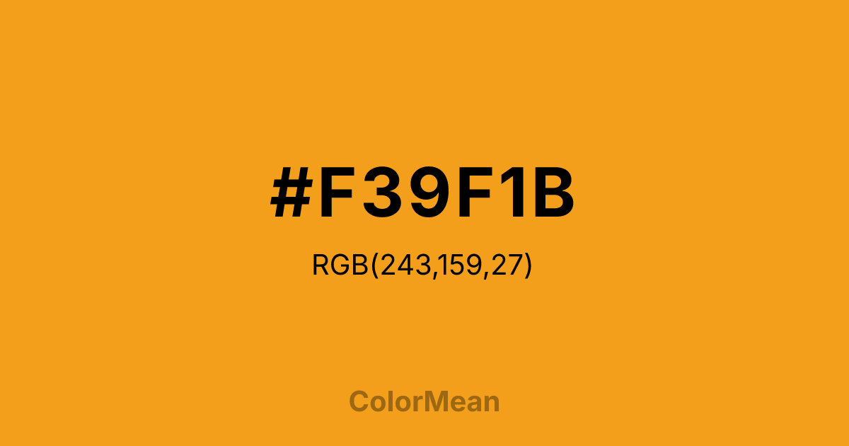 #F39F1B color swatch