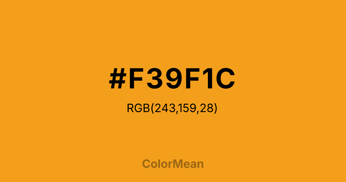 #F39F1C color swatch