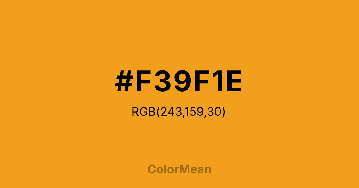 #F39F1E color swatch