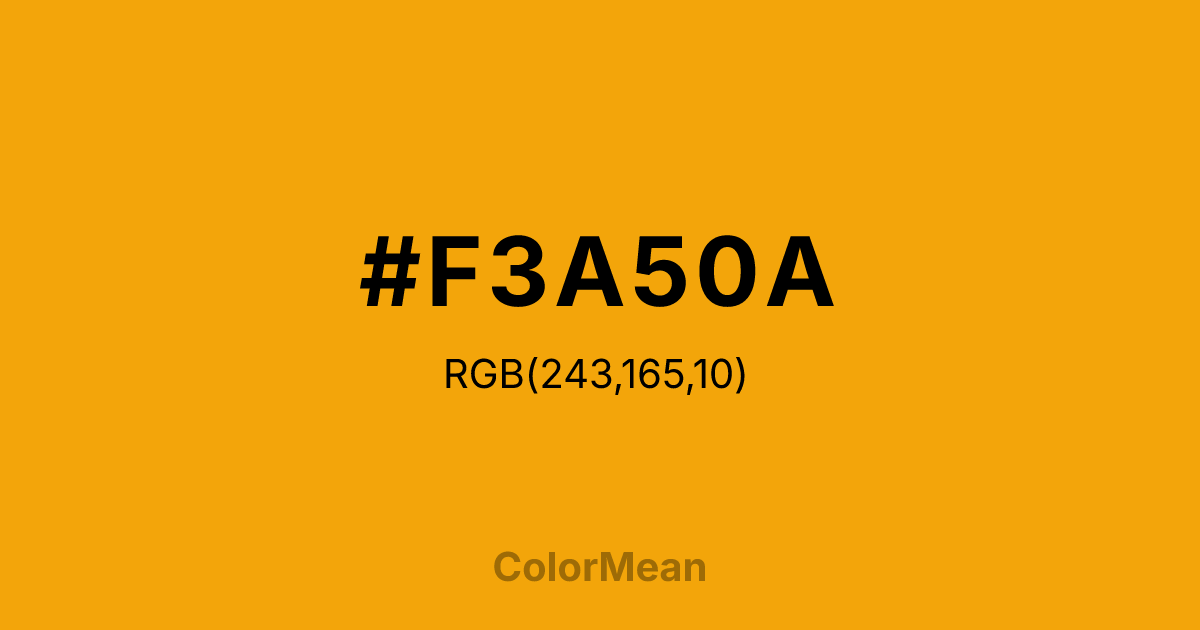 #F3A50A color swatch