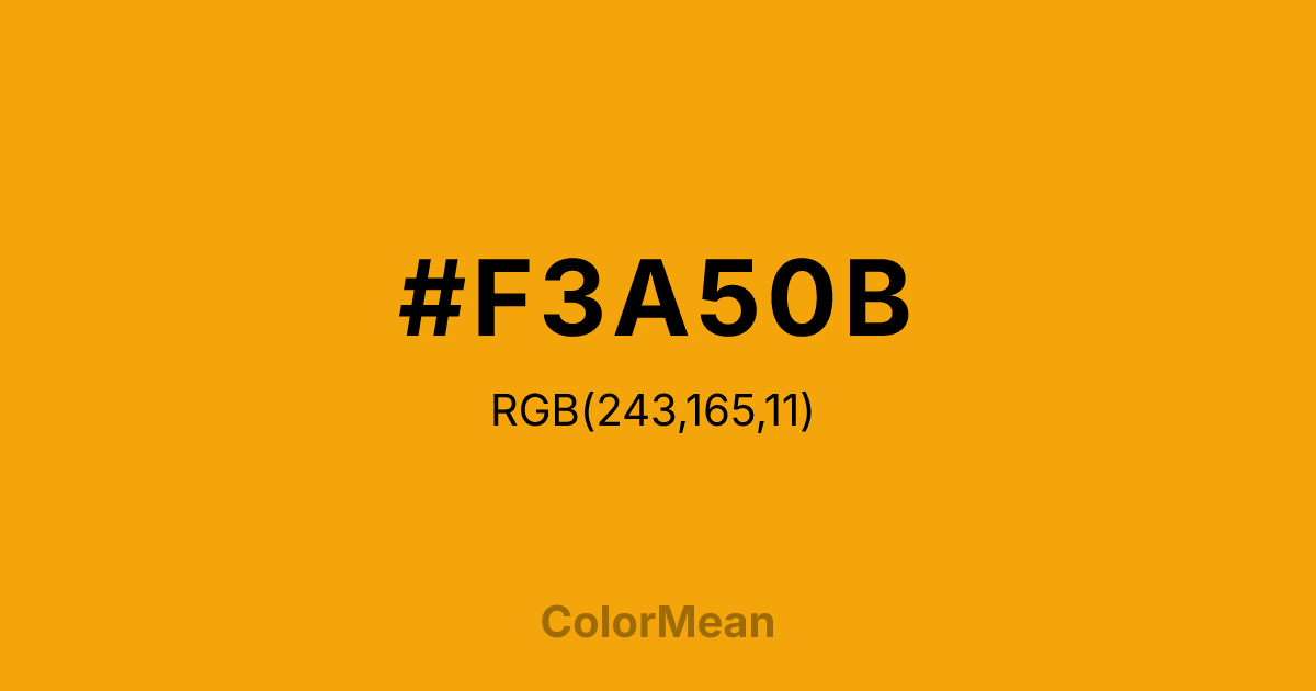#F3A50B color swatch