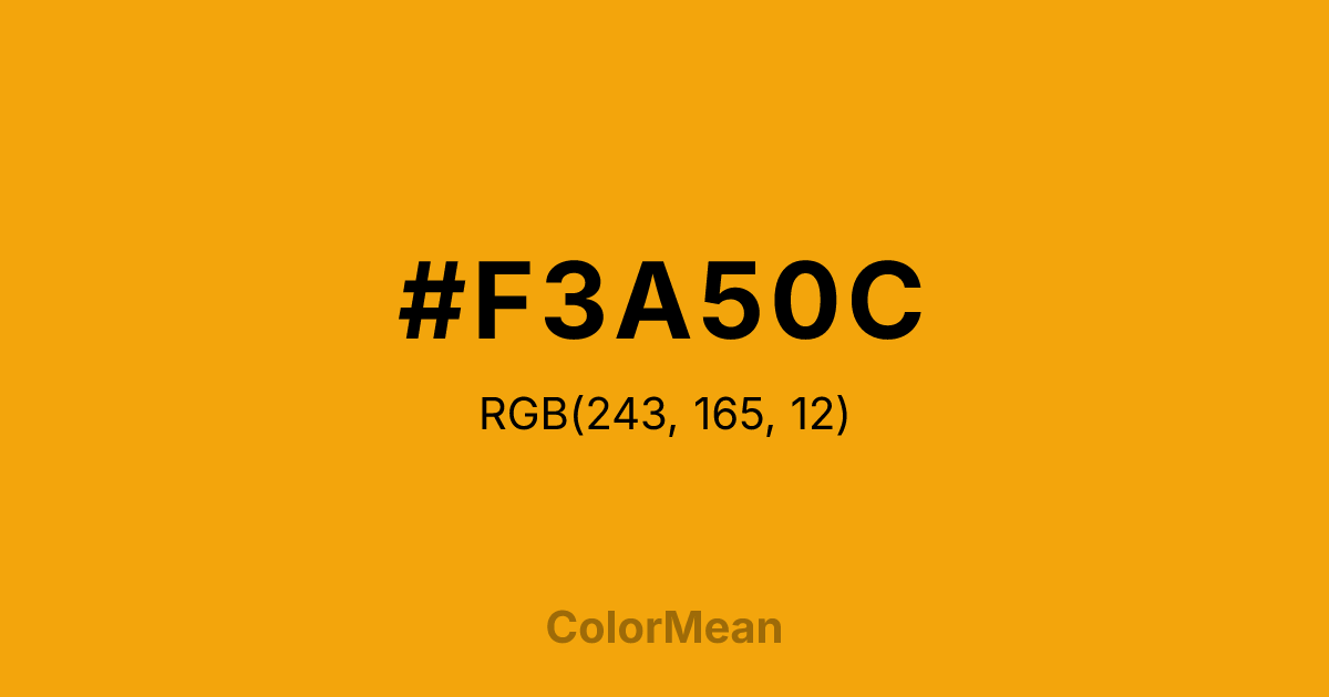 #F3A50C color swatch