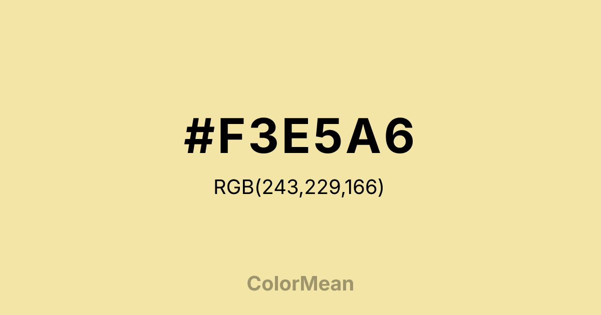 #F3E5A6 color swatch