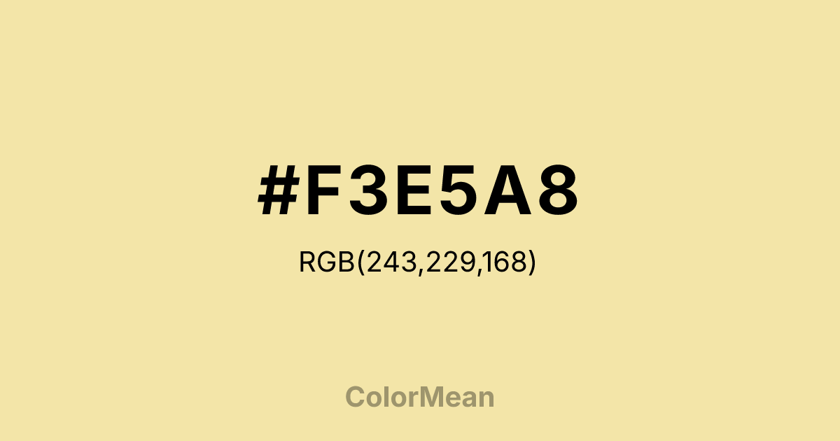 #F3E5A8 color swatch