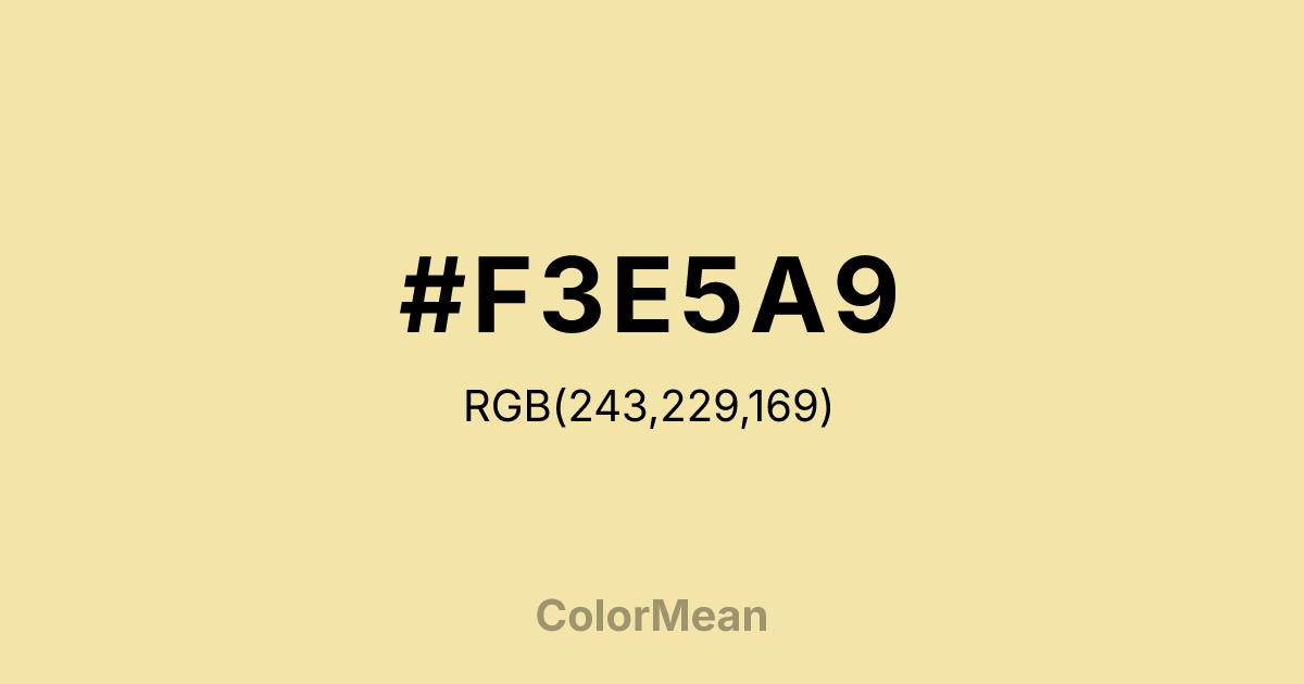 #F3E5A9 color swatch