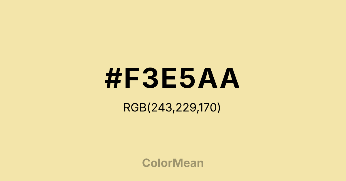 #F3E5AA color swatch