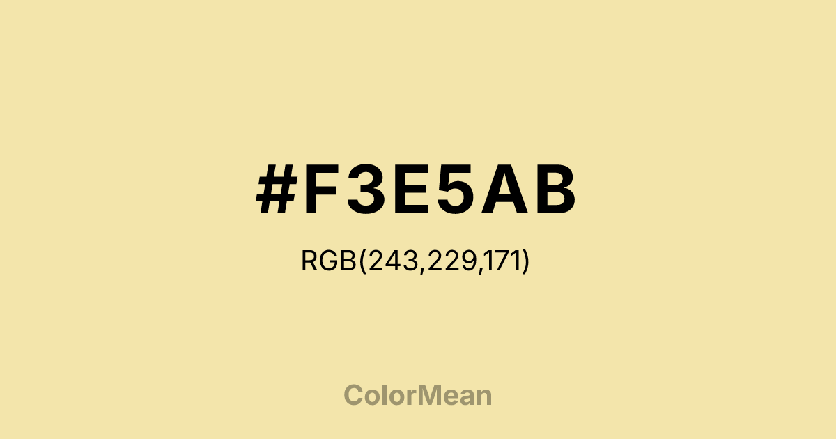 #F3E5AB color swatch