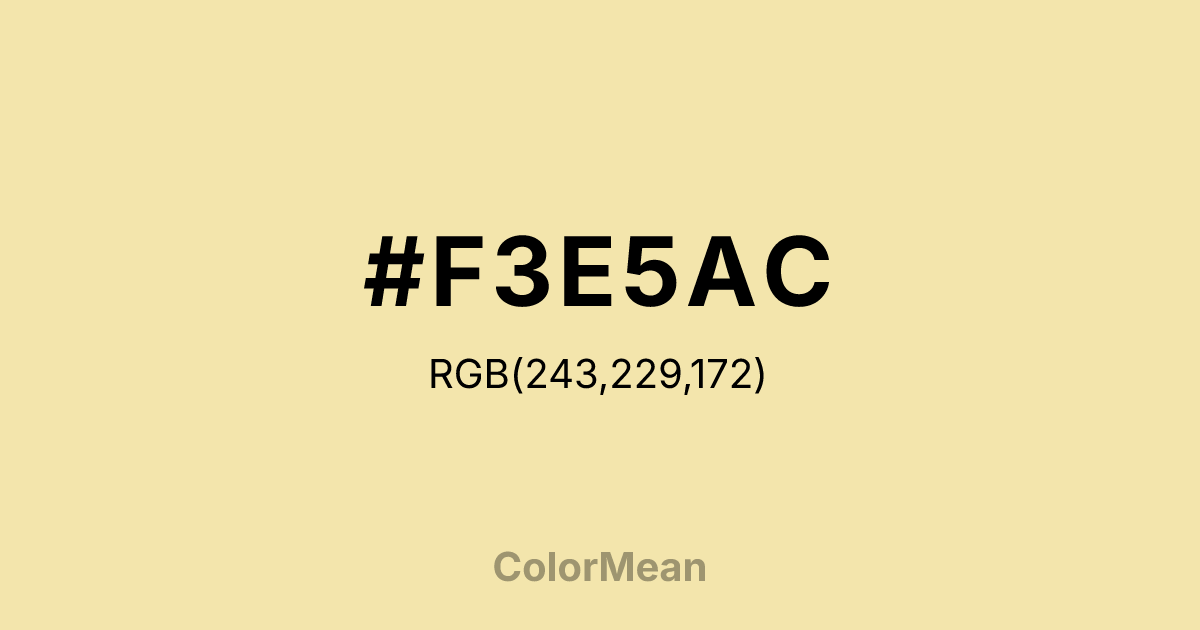 #F3E5AC color swatch