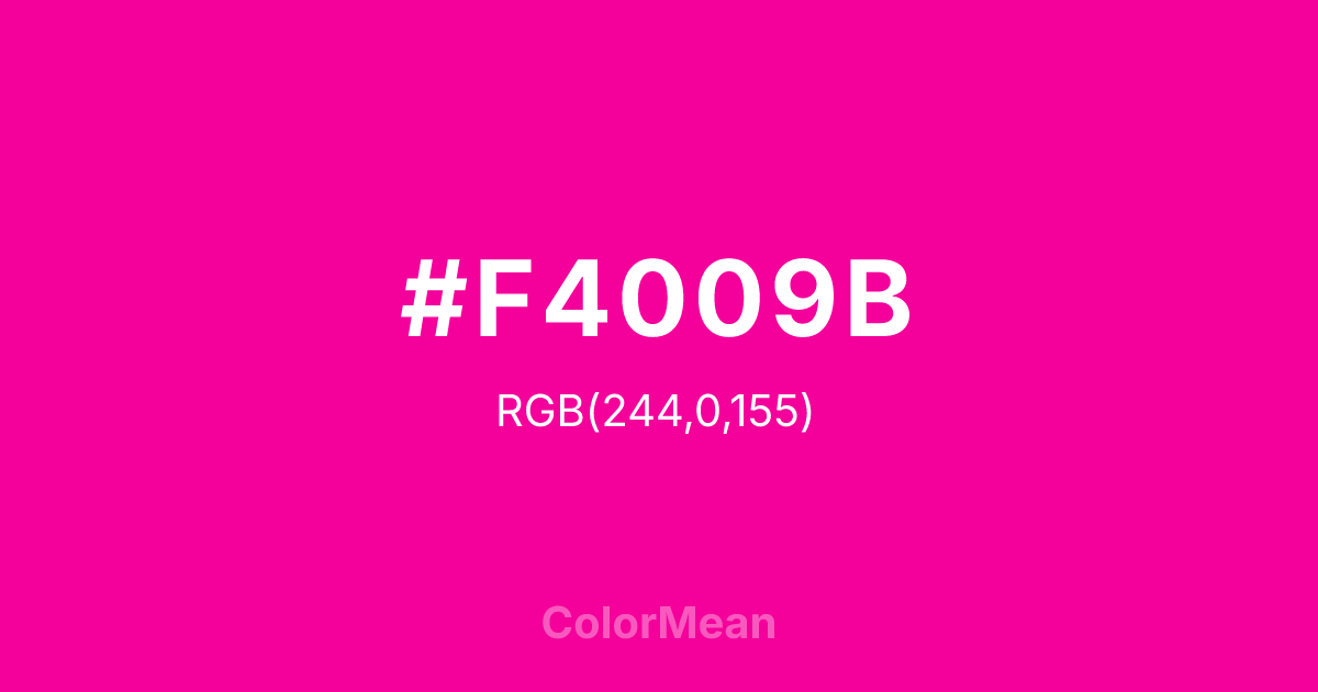 #F4009B color swatch